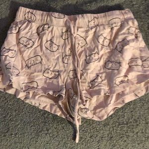 Pajama Shorts from forever 21, Size Us Small, Color Pink with Black cats.